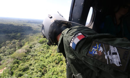 Helicopters protect the Guiana Space Center