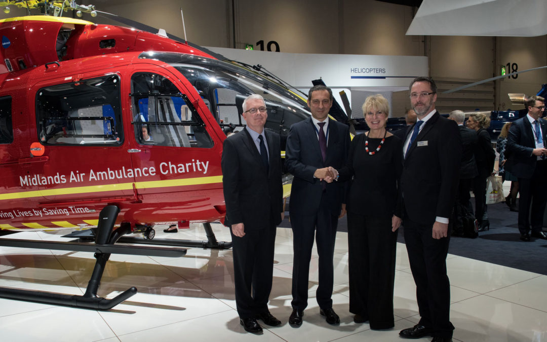 Airbus Helicopters Handover First H145 for Midlands Air Ambulance Charity