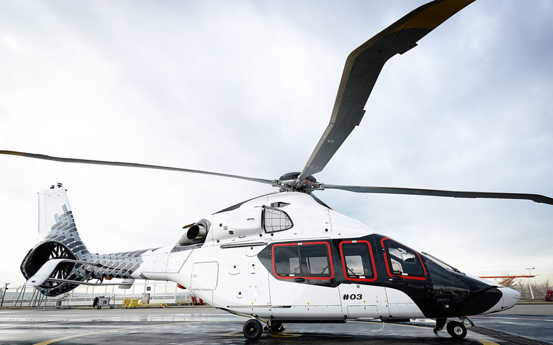 The third H160 prototype receives its “carbon” livery