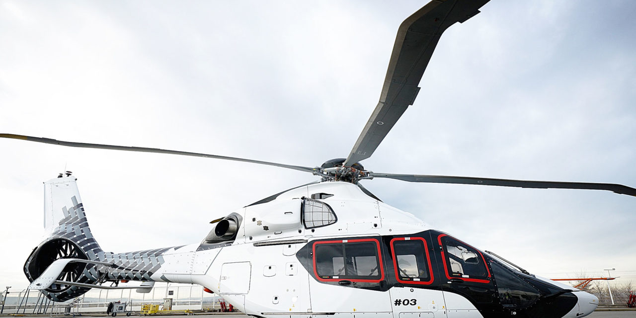 The third H160 prototype receives its “carbon” livery