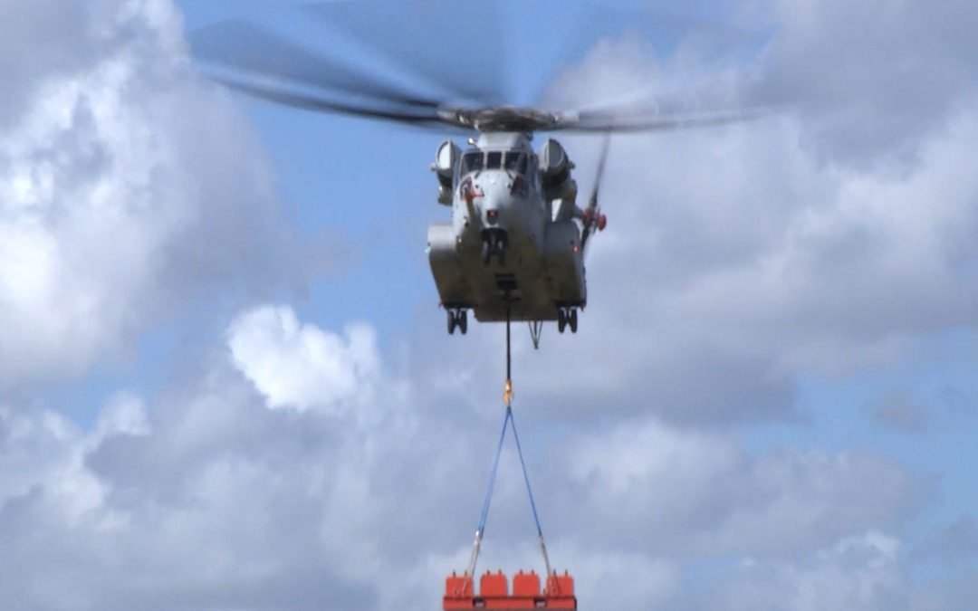 Sikorsky CH-53K completes critical flight envelope expansion with 36,000-pound external lift.