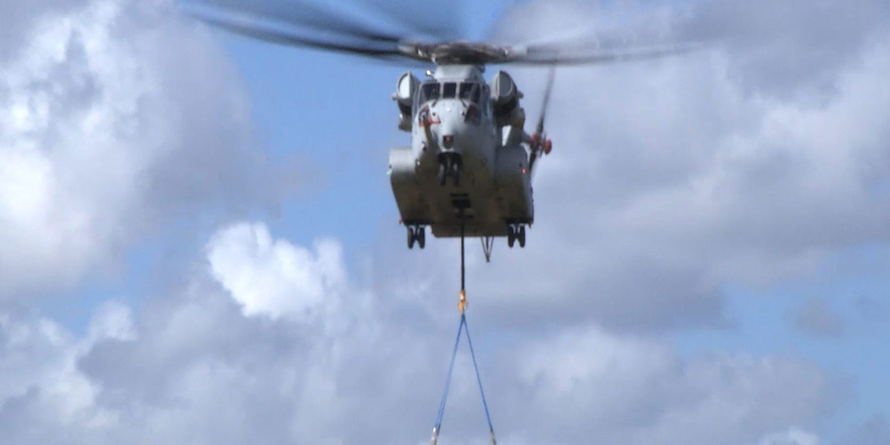 Sikorsky CH-53K completes critical flight envelope expansion with 36,000-pound external lift.