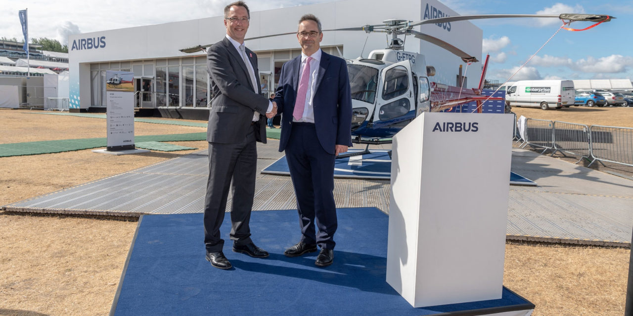 Airbus Helicopters handover of Empire Test Pilot School H125 to Qinetiq