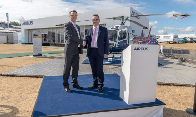 Airbus Helicopters handover of Empire Test Pilot School H125 to Qinetiq