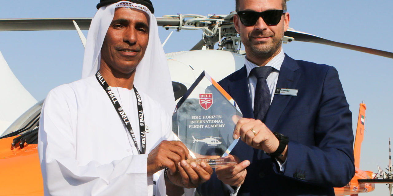 Bell and EDIC Horizon International Flight  Academy celebrate Bell 429 deliveries at MEBAA 2018
