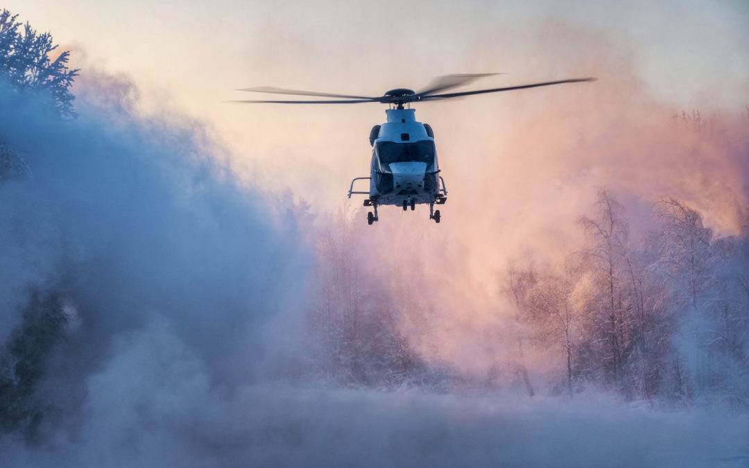 Airbus H160 helicopter happily handles Finland’s freezing winter