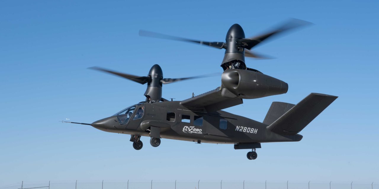 The Bell V-280 Valor demonstrates low-speed agility manoeuvres