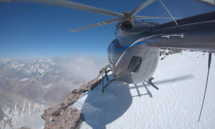 Lands on top of the Andes