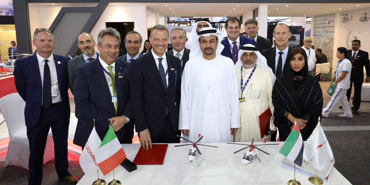 Abu Dhabi Aviation & Leonardo sign contracts for five helicopters