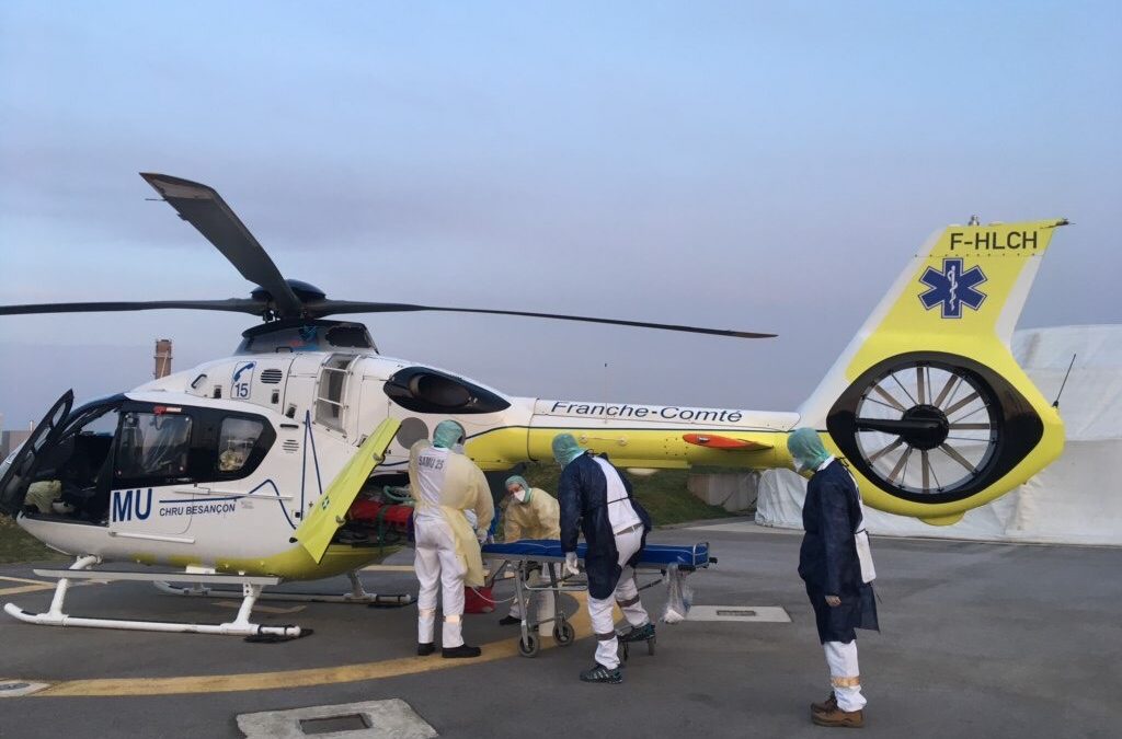French Emergency Medical Service helicopters in the front line